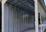 Carport end frameout with dutch corners