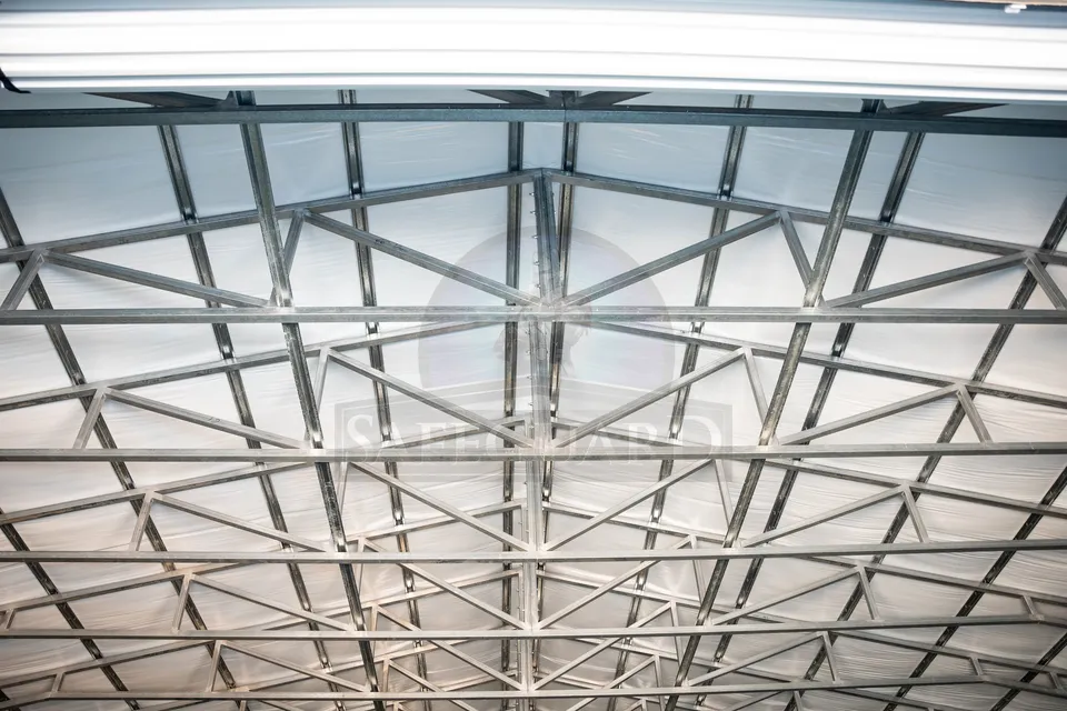 Rafters of commercial building