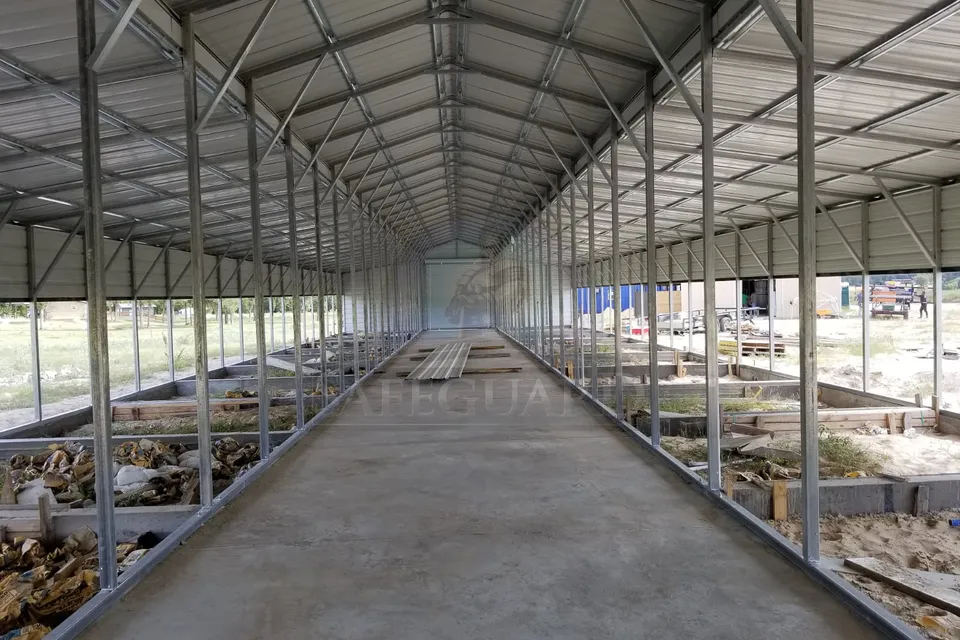 inside Commercial Livestock Barn