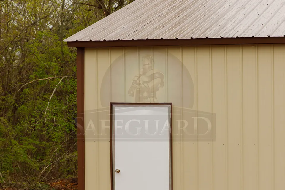 Side door of commercial building