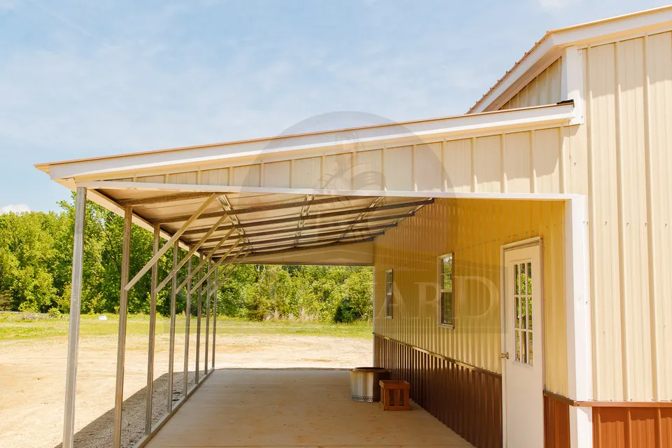 Triple car garage lean to