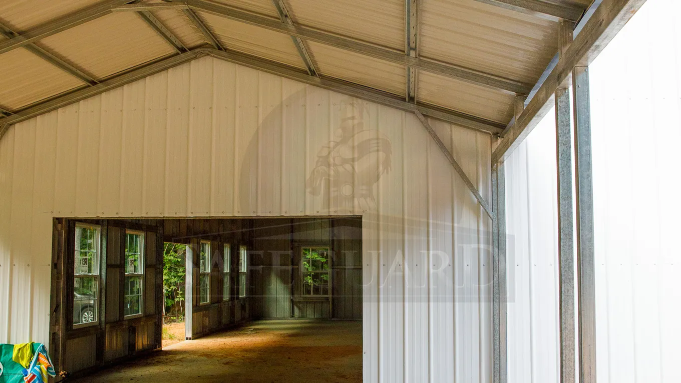 Metal barndominium entryway