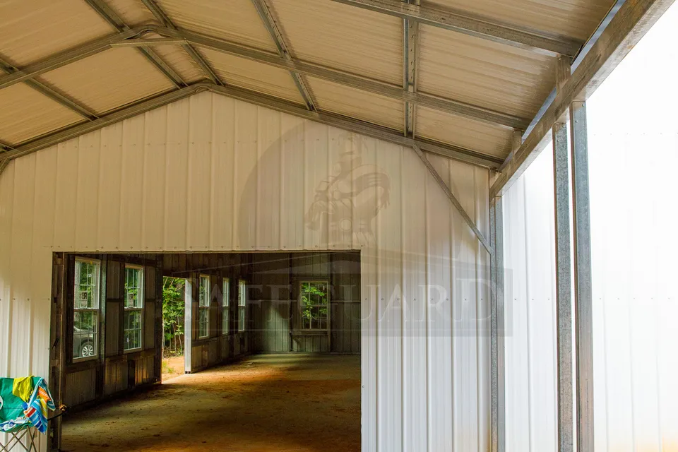 Metal barndominium entryway