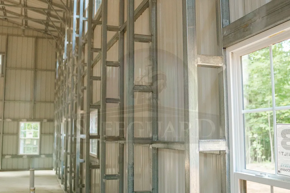 Inside wall with ladder leg