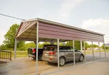 Corner view of double side carport