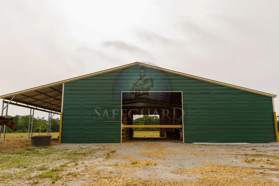 Continuous a-frame style horse barn