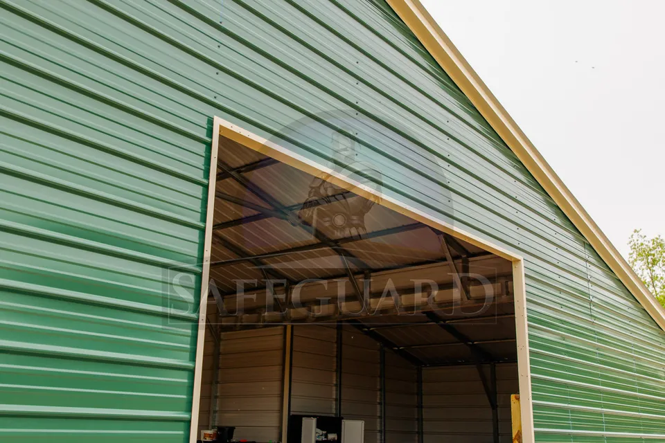 Frameout on horse barn end