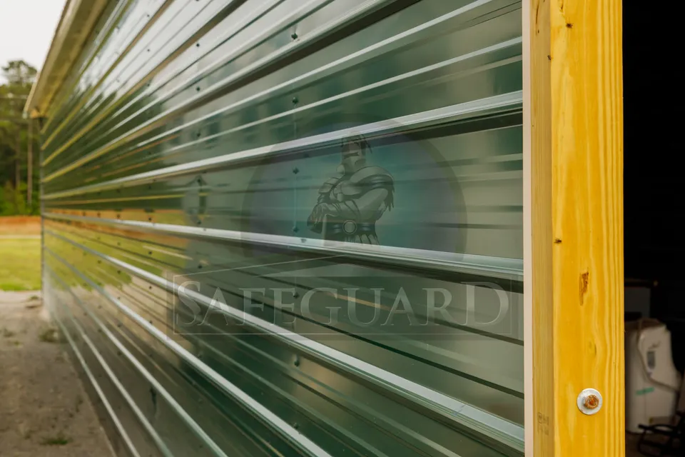 Corner detail of working farm barn