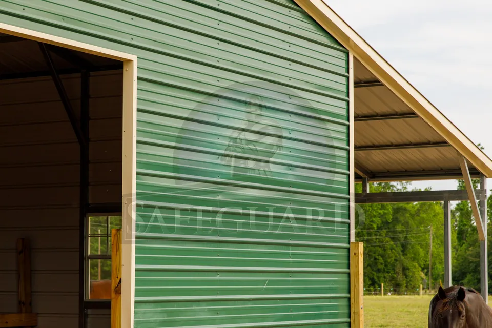 Steel horse barn