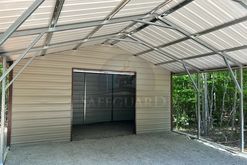 Attached carport garage