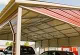 Close up of double side carport